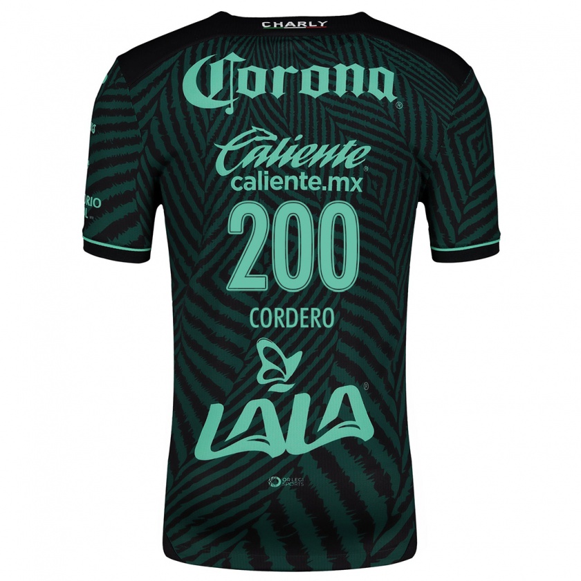 Kandiny Niño Camiseta Mario Cordero #200 Verde Negro 2ª Equipación 2024/25 La Camisa