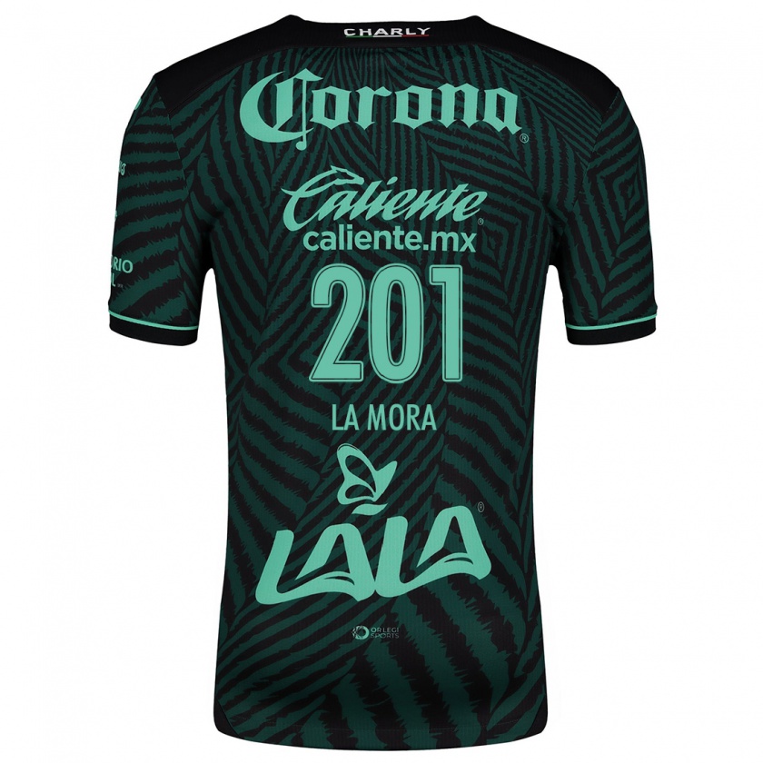 Kandiny Niño Camiseta Luis De La Mora #201 Verde Negro 2ª Equipación 2024/25 La Camisa México