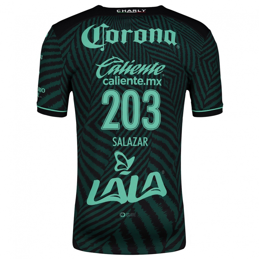 Kandiny Niño Camiseta Roberto Salazar #203 Verde Negro 2ª Equipación 2024/25 La Camisa México