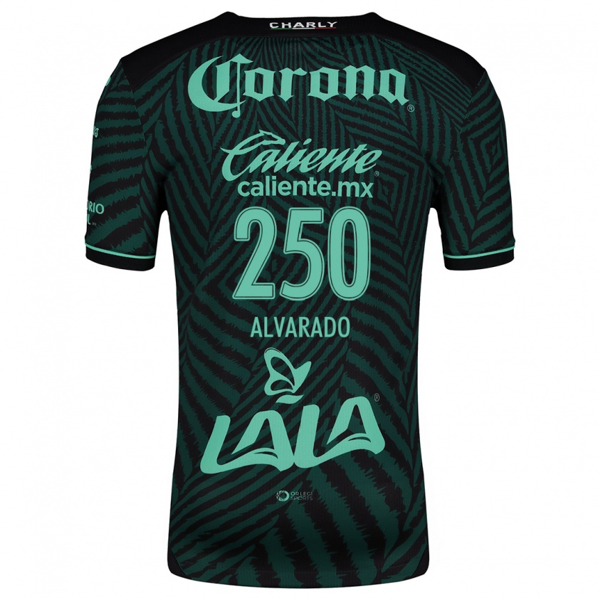 Kandiny Niño Camiseta Edwin Alvarado #250 Verde Negro 2ª Equipación 2024/25 La Camisa