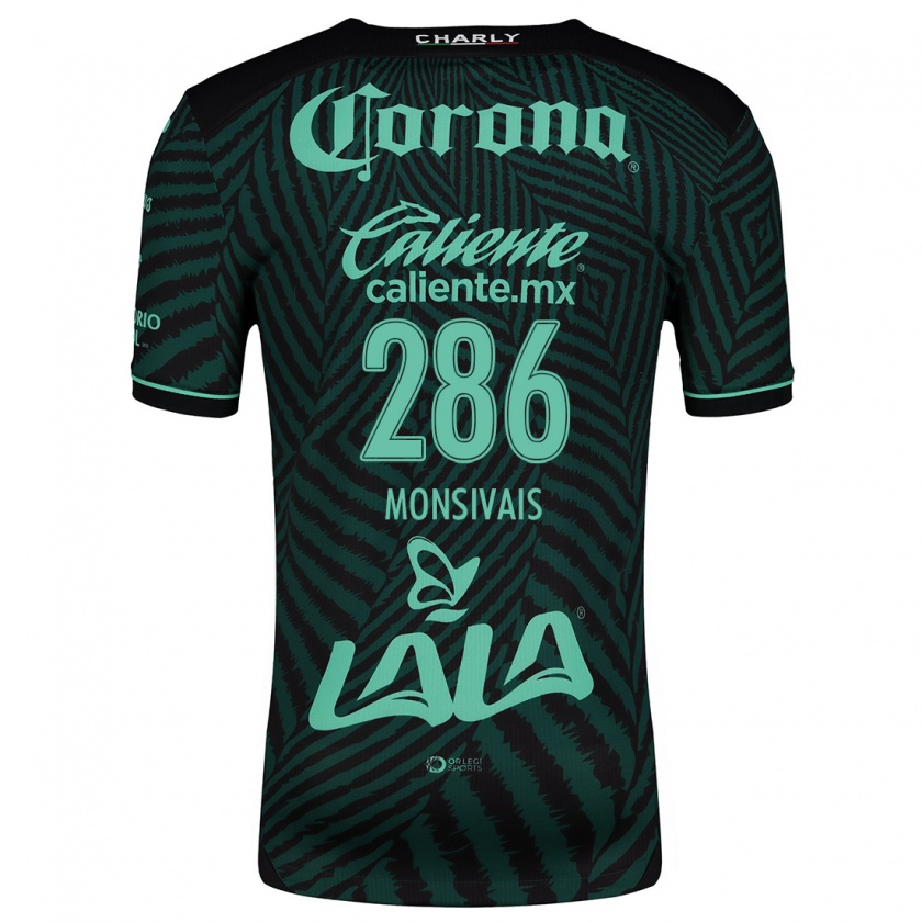 Kandiny Niño Camiseta Giovani Monsivais #286 Verde Negro 2ª Equipación 2024/25 La Camisa México