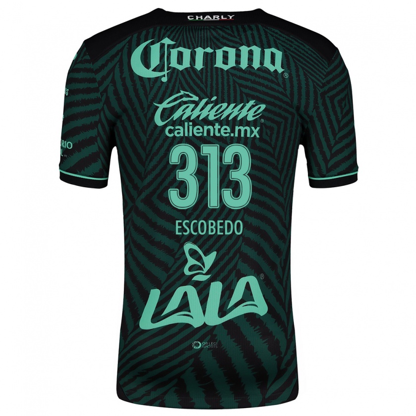 Kandiny Niño Camiseta Rodrigo Escobedo #313 Verde Negro 2ª Equipación 2024/25 La Camisa México