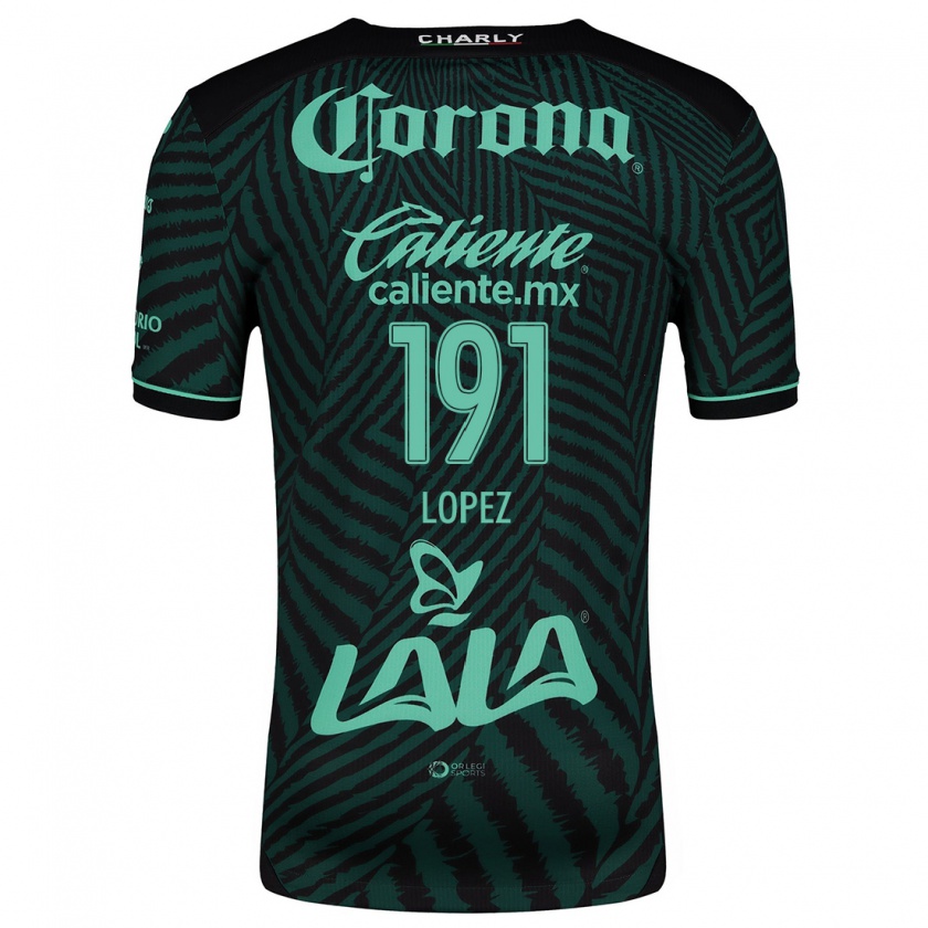 Kandiny Niño Camiseta Carlos López #191 Verde Negro 2ª Equipación 2024/25 La Camisa