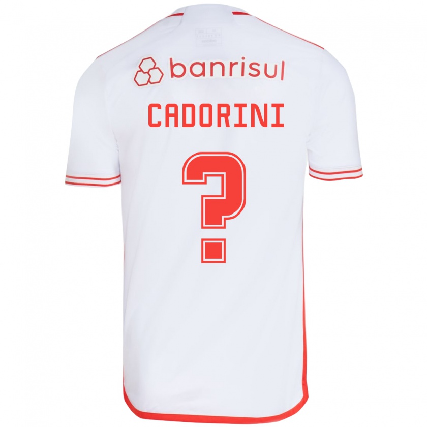 Kandiny Niño Camiseta Matheus Cadorini #0 Blanco Rojo 2ª Equipación 2024/25 La Camisa