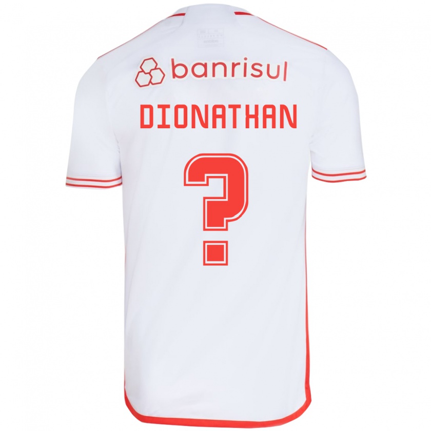 Kandiny Bambino Maglia Dionathan #0 Bianco Rosso Kit Gara Away 2024/25 Maglietta