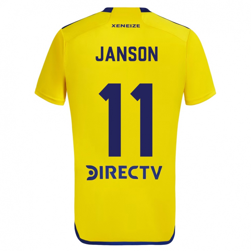 Kandiny Niño Camiseta Lucas Janson #11 Amarillo Azul 2ª Equipación 2024/25 La Camisa México