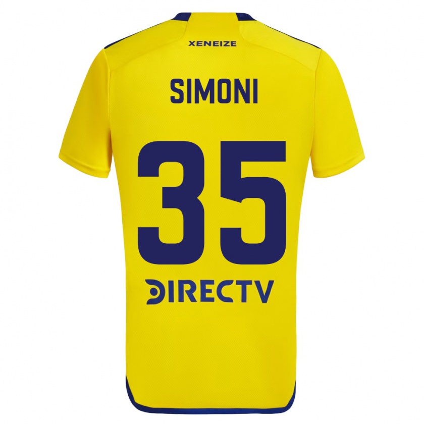 Kandiny Kinder Valentino Simoni #35 Gelb Blau Auswärtstrikot Trikot 2024/25 T-Shirt Österreich