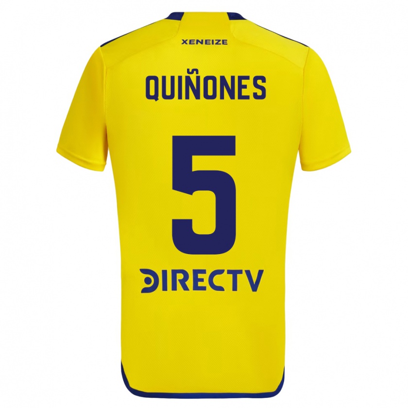 Kandiny Niño Camiseta Florencia Quiñones #5 Amarillo Azul 2ª Equipación 2024/25 La Camisa México