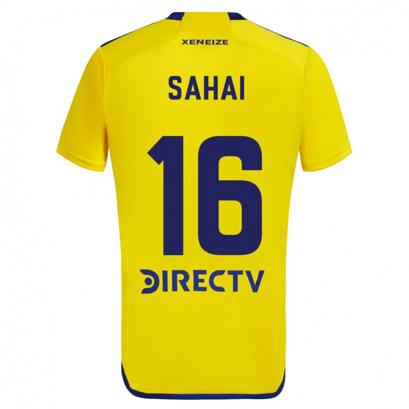 Kandiny Bambino Maglia Veer Sahai #16 Giallo Blu Kit Gara Away 2024/25 Maglietta