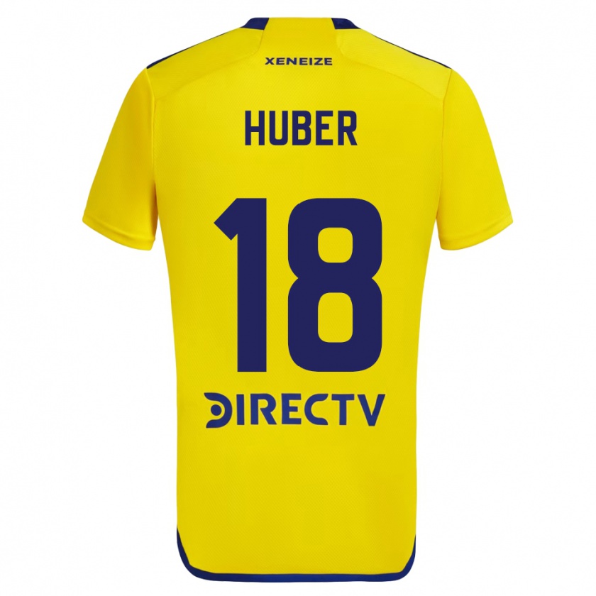 Kandiny Kinder Clarisa Huber #18 Gelb Blau Auswärtstrikot Trikot 2024/25 T-Shirt Österreich