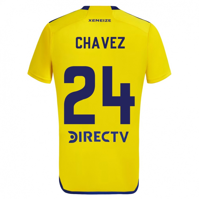 Kandiny Niño Camiseta Gabriela Chavez #24 Amarillo Azul 2ª Equipación 2024/25 La Camisa México