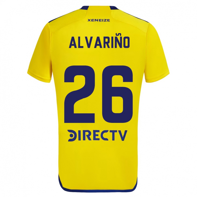 Kandiny Niño Camiseta Alexis Alvariño #26 Amarillo Azul 2ª Equipación 2024/25 La Camisa México