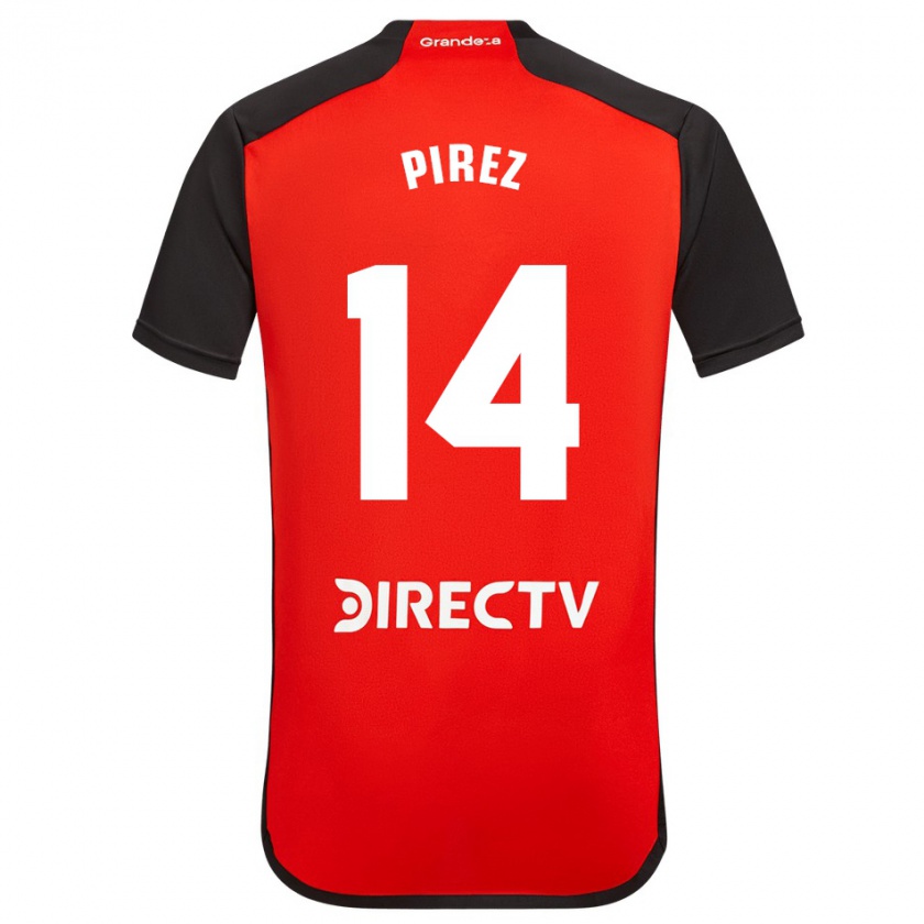 Kandiny Kinderen Leandro González Pírez #14 Rood Zwart Wit Uitshirt Uittenue 2024/25 T-Shirt