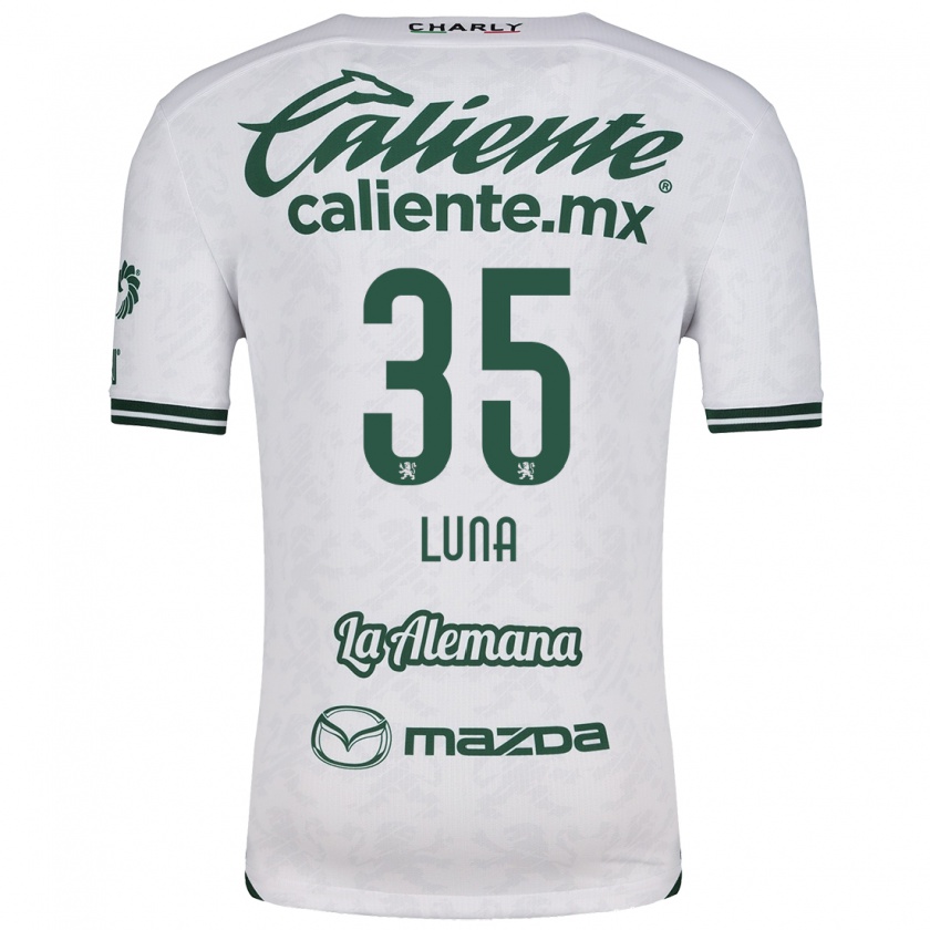 Kandiny Bambino Maglia Diego Luna #35 Bianco Verde Kit Gara Away 2024/25 Maglietta