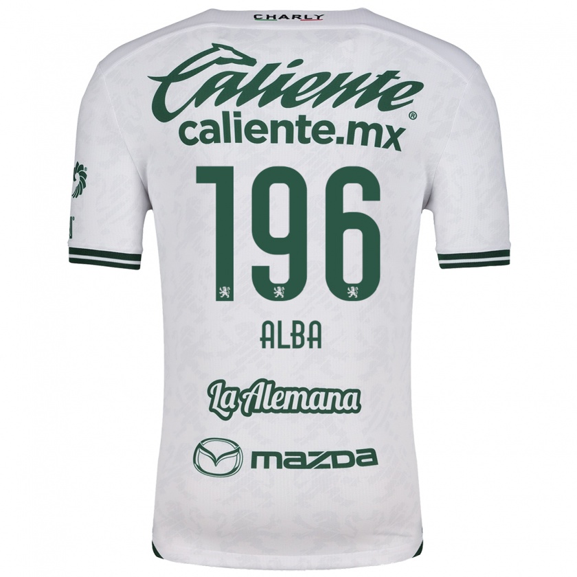 Kandiny Bambino Maglia Óscar Alba #196 Bianco Verde Kit Gara Away 2024/25 Maglietta