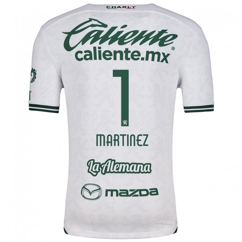 Kandiny Bambino Maglia Angeles Martínez #1 Bianco Verde Kit Gara Away 2024/25 Maglietta