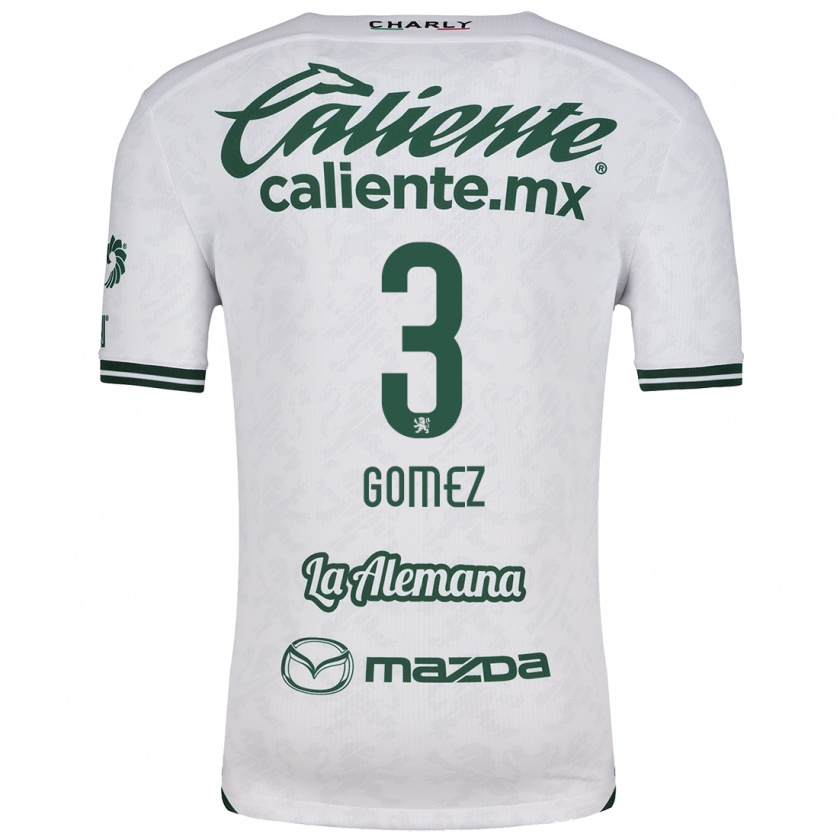 Kandiny Bambino Maglia Karen Gómez #3 Bianco Verde Kit Gara Away 2024/25 Maglietta