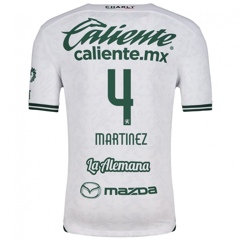 Kandiny Bambino Maglia Mitzi Martínez #4 Bianco Verde Kit Gara Away 2024/25 Maglietta