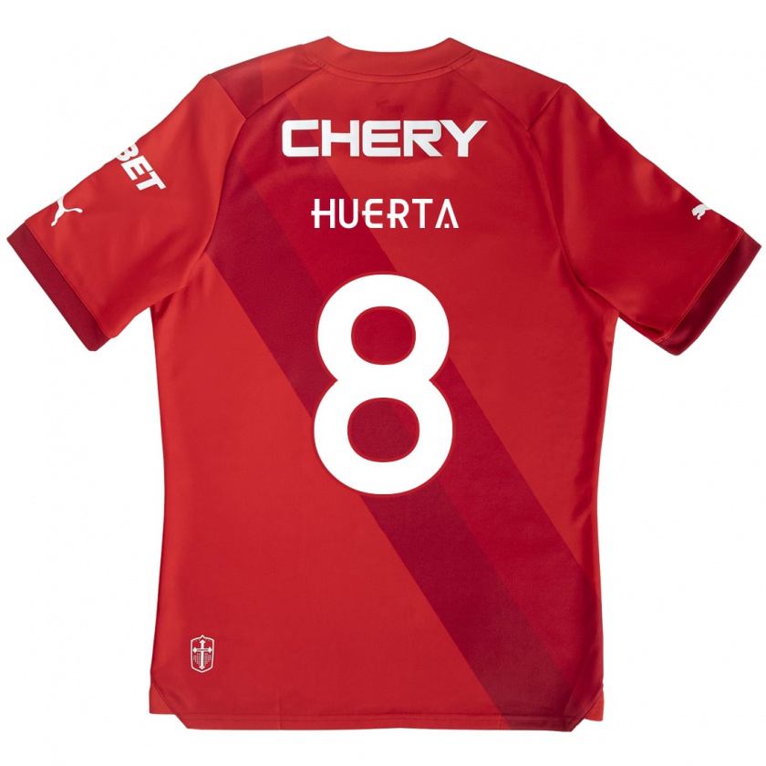 Kandiny Kinder Valber Huerta #8 Rot-Weiss Auswärtstrikot Trikot 2024/25 T-Shirt Österreich