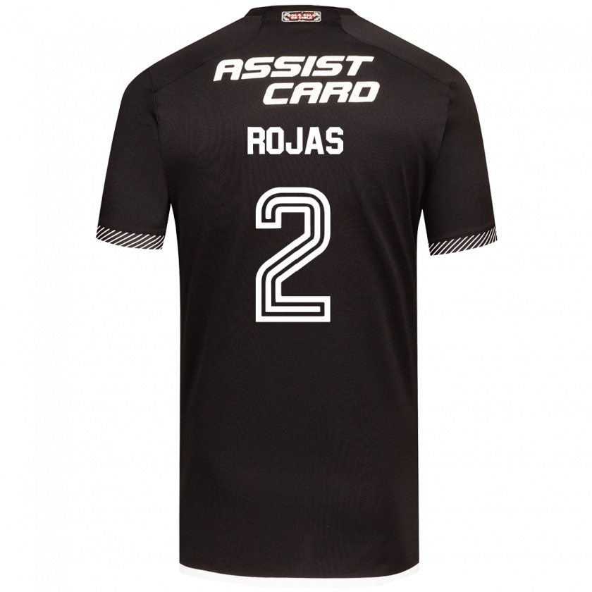 Kandiny Bambino Maglia Jeyson Rojas #2 Nero Bianco Kit Gara Away 2024/25 Maglietta