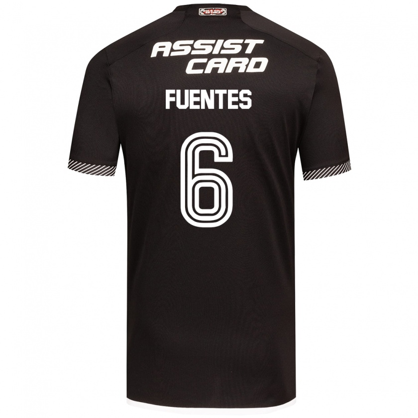 Kandiny Bambino Maglia César Fuentes #6 Nero Bianco Kit Gara Away 2024/25 Maglietta