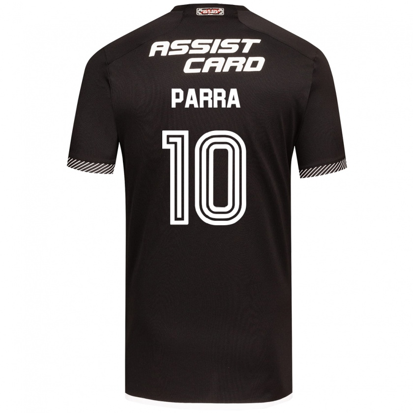 Kandiny Bambino Maglia Pablo Parra #10 Nero Bianco Kit Gara Away 2024/25 Maglietta