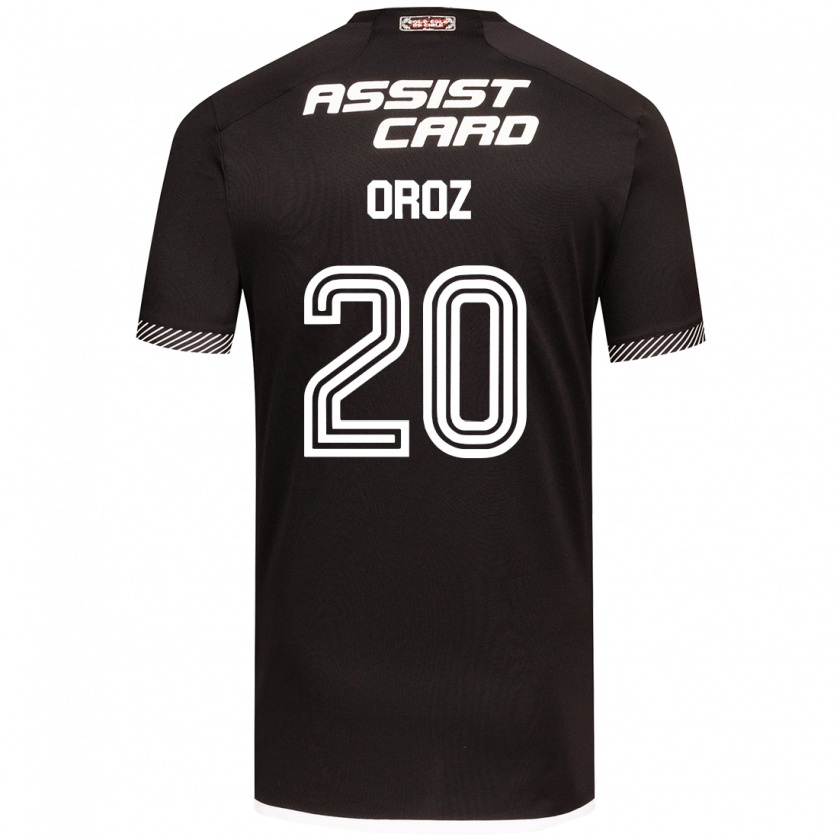 Kandiny Bambino Maglia Alexander Oroz #20 Nero Bianco Kit Gara Away 2024/25 Maglietta