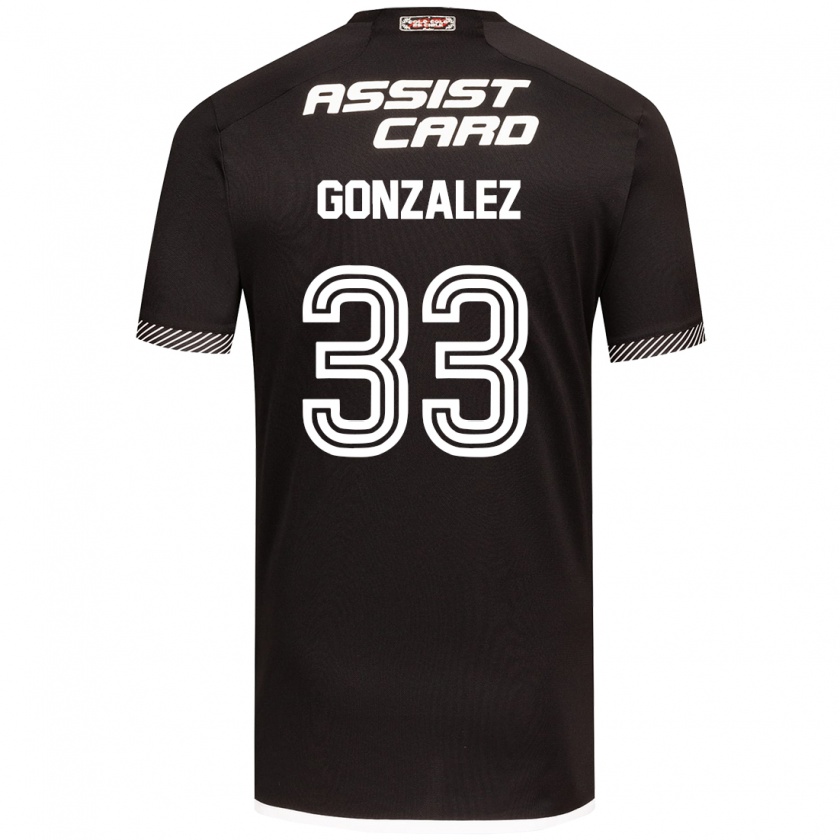 Kandiny Kinderen Ramiro González #33 Zwart Wit Uitshirt Uittenue 2024/25 T-Shirt België