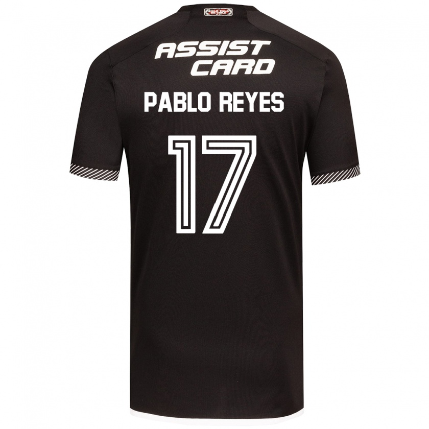 Kandiny Bambino Maglia Juan Pablo Reyes #17 Nero Bianco Kit Gara Away 2024/25 Maglietta