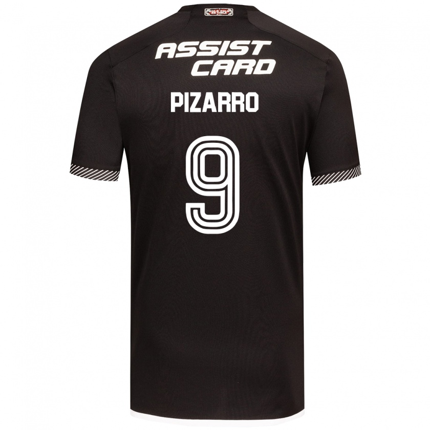 Kandiny Bambino Maglia Damián Pizarro #9 Nero Bianco Kit Gara Away 2024/25 Maglietta