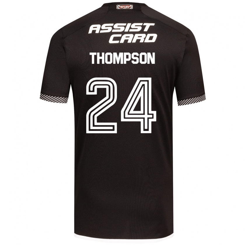 Kandiny Bambino Maglia Jordhy Thompson #24 Nero Bianco Kit Gara Away 2024/25 Maglietta