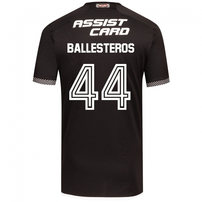 Kandiny Kinderen Martín Ballesteros #44 Zwart Wit Uitshirt Uittenue 2024/25 T-Shirt België