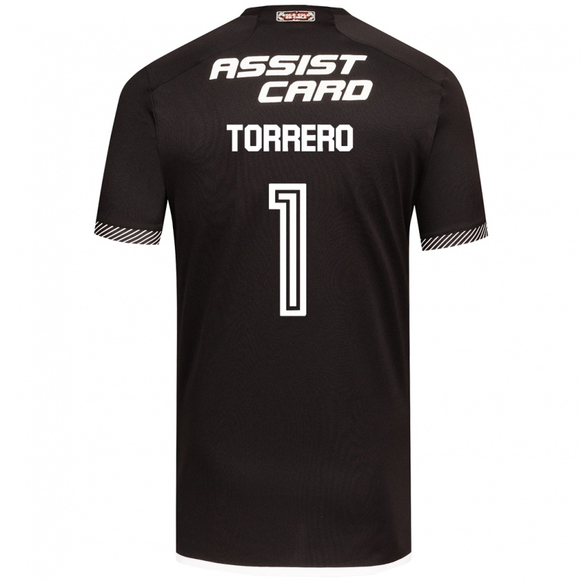 Kandiny Bambino Maglia Ryann Torrero #1 Nero Bianco Kit Gara Away 2024/25 Maglietta