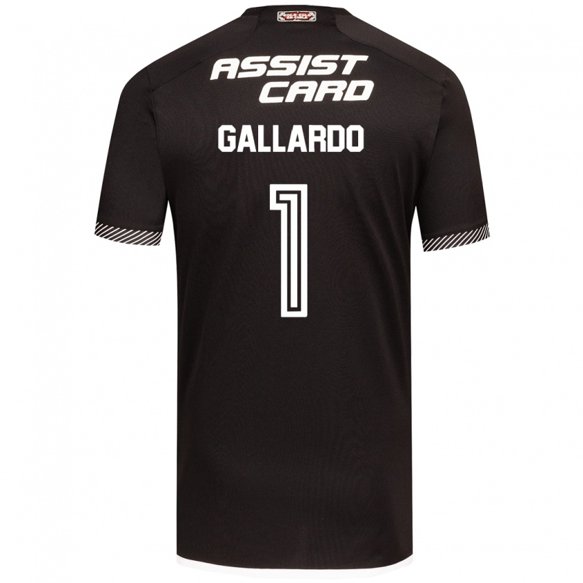 Kandiny Bambino Maglia Alexia Gallardo #1 Nero Bianco Kit Gara Away 2024/25 Maglietta