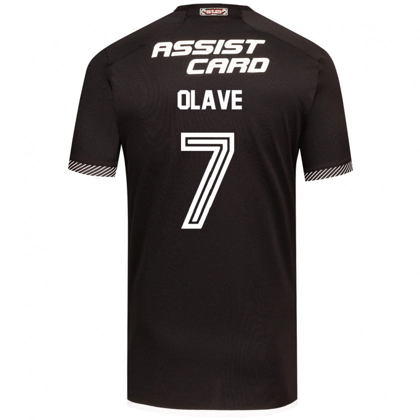 Kandiny Bambino Maglia Isidora Olave #7 Nero Bianco Kit Gara Away 2024/25 Maglietta