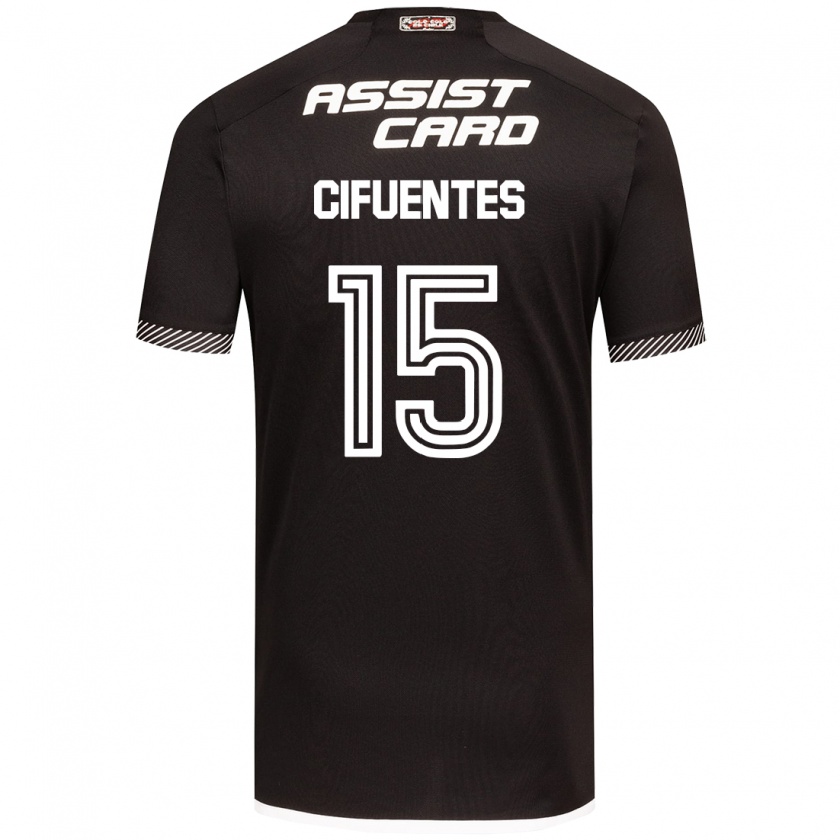 Kandiny Kinder Anaís Cifuentes #15 Schwarz-Weiss Auswärtstrikot Trikot 2024/25 T-Shirt Österreich