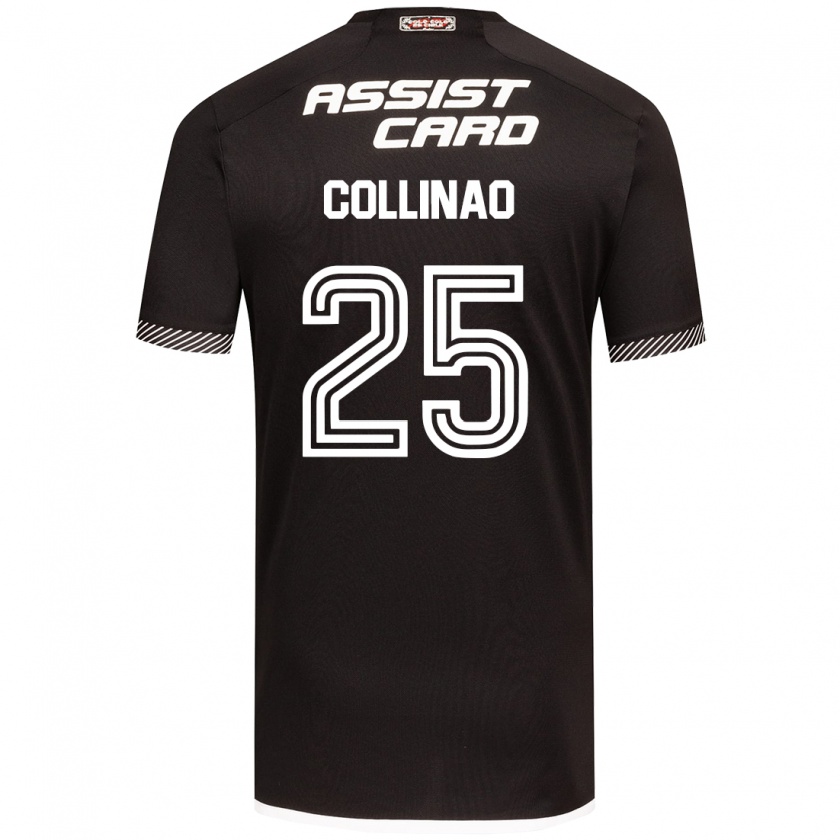 Kandiny Bambino Maglia Margarita Collinao #25 Nero Bianco Kit Gara Away 2024/25 Maglietta