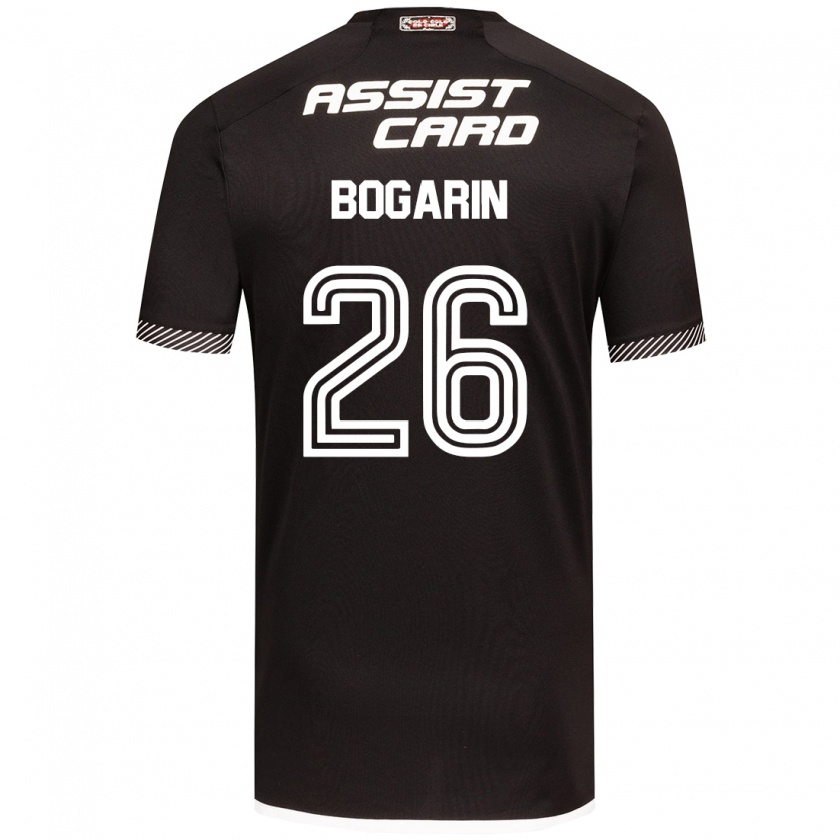 Kandiny Bambino Maglia Dahiana Bogarín #26 Nero Bianco Kit Gara Away 2024/25 Maglietta