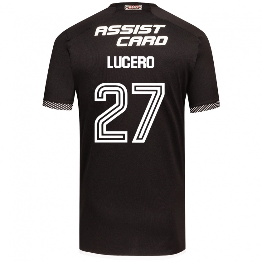 Kandiny Bambino Maglia Valentina Lucero #27 Nero Bianco Kit Gara Away 2024/25 Maglietta