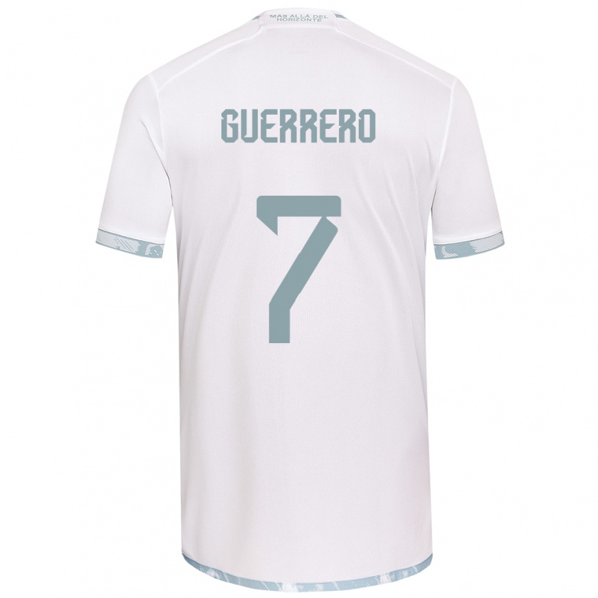 Kandiny Kinderen Maximiliano Guerrero #7 Wit Grijs Uitshirt Uittenue 2024/25 T-Shirt België