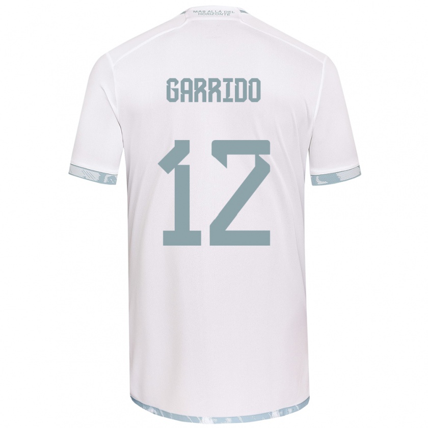 Kandiny Kinderen Pedro Garrido #12 Wit Grijs Uitshirt Uittenue 2024/25 T-Shirt België