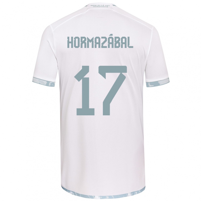 Kandiny Kinderen Fabián Hormazábal #17 Wit Grijs Uitshirt Uittenue 2024/25 T-Shirt