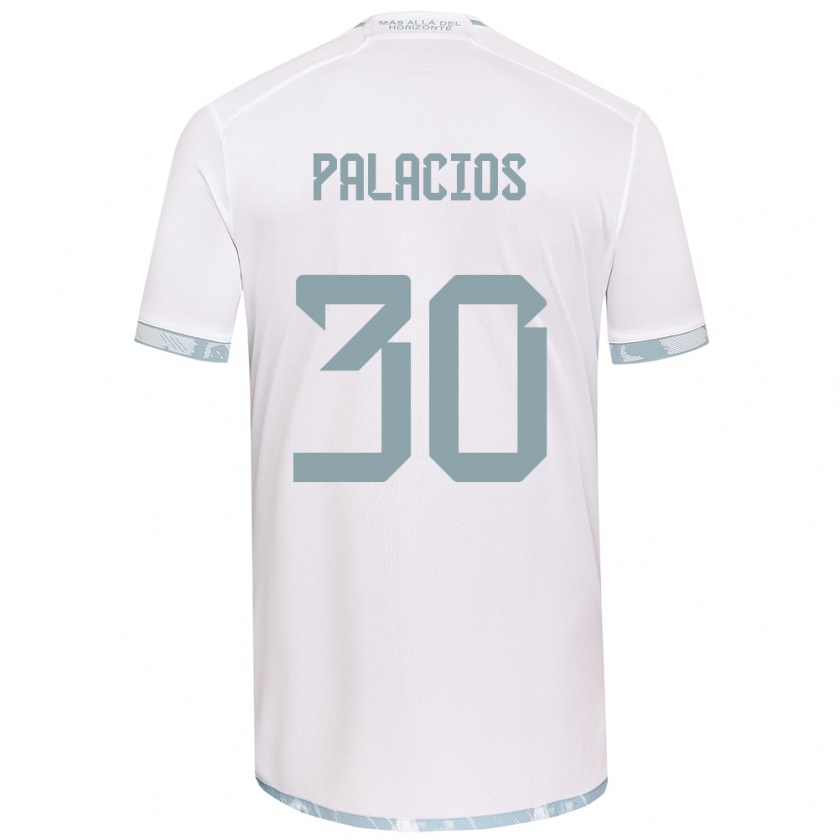 Kandiny Kinder Cristian Palacios #30 Weiß Grau Auswärtstrikot Trikot 2024/25 T-Shirt Österreich