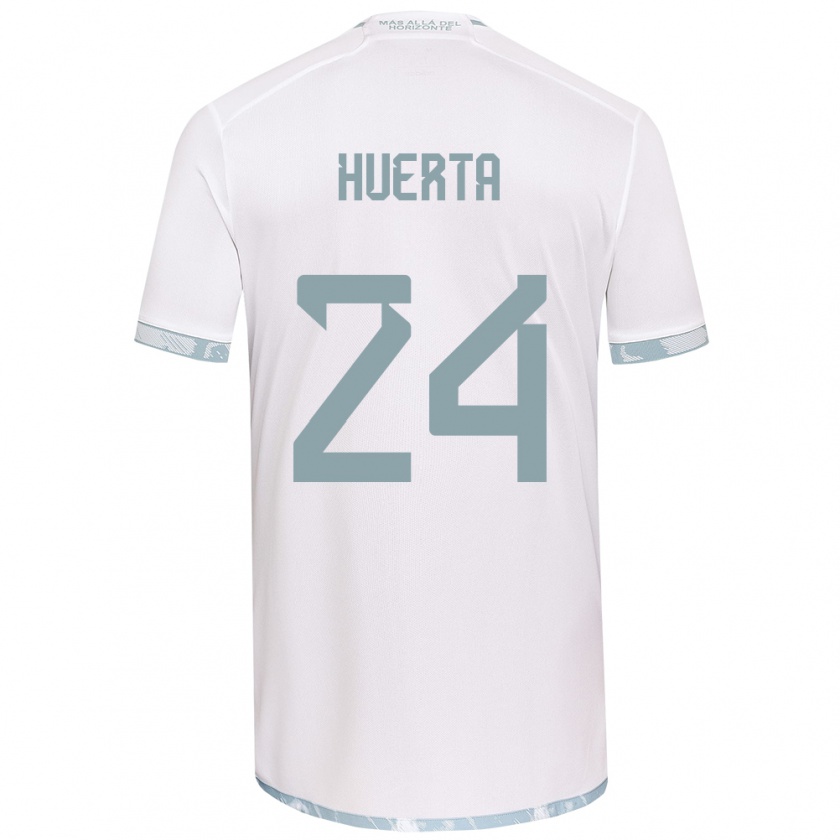 Kandiny Kinderen Renato Huerta #24 Wit Grijs Uitshirt Uittenue 2024/25 T-Shirt