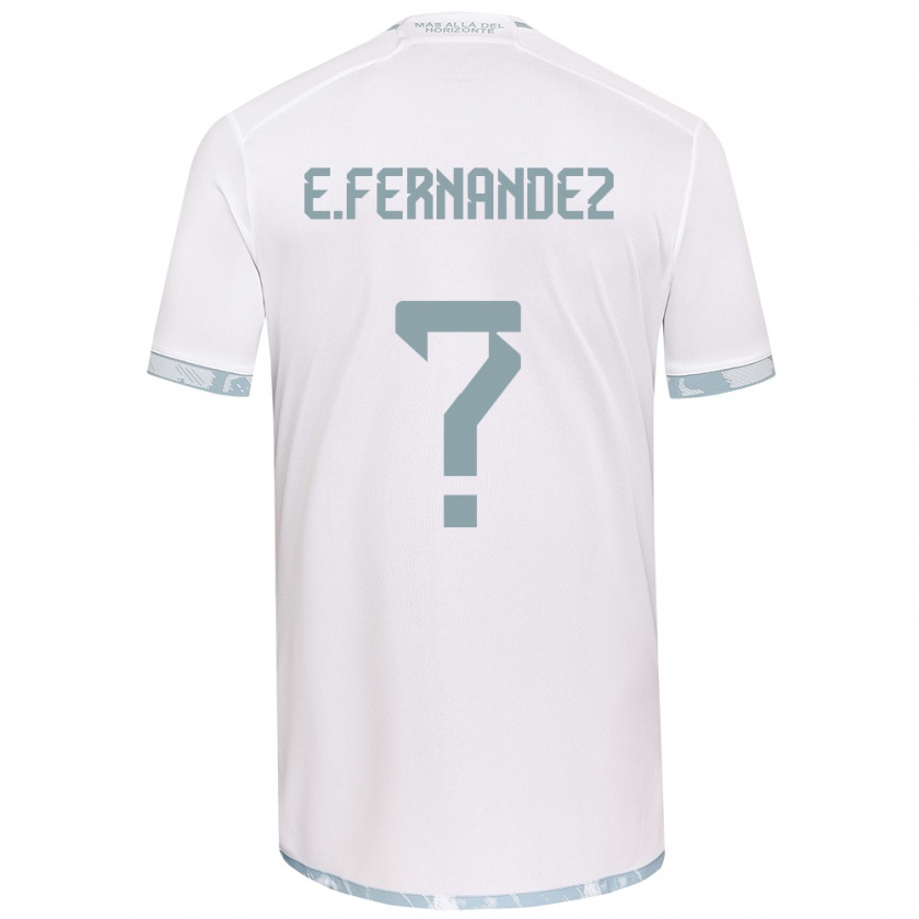 Kandiny Bambino Maglia Enzo Fernández #0 Bianco Grigio Kit Gara Away 2024/25 Maglietta