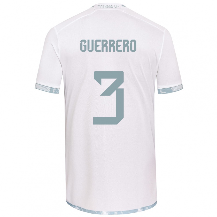 Kandiny Niño Camiseta Carla Guerrero #3 Gris Blanco 2ª Equipación 2024/25 La Camisa