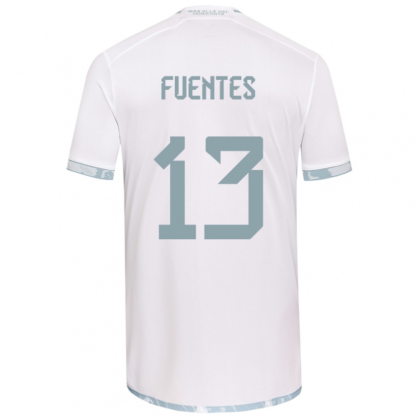 Kandiny Kinderen Karen Fuentes #13 Wit Grijs Uitshirt Uittenue 2024/25 T-Shirt België