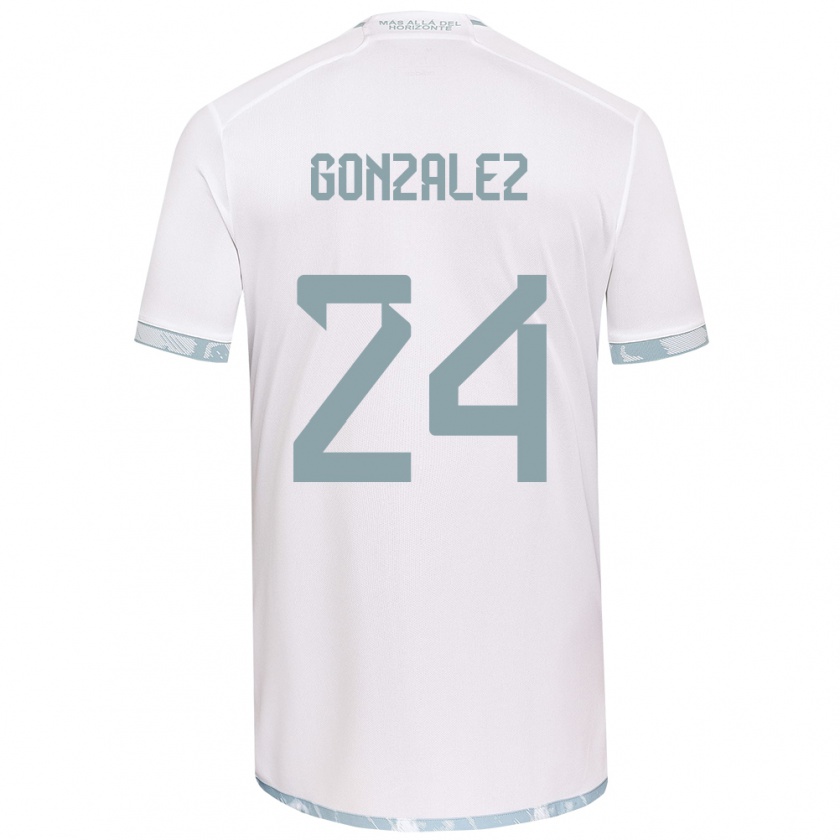 Kandiny Niño Camiseta Emma González #24 Gris Blanco 2ª Equipación 2024/25 La Camisa