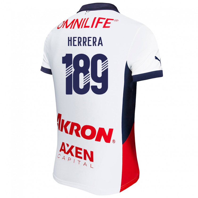 KandinyキッズAntonio Herrera#189白 赤 青アウェイシャツ2024/25ジャージーユニフォーム