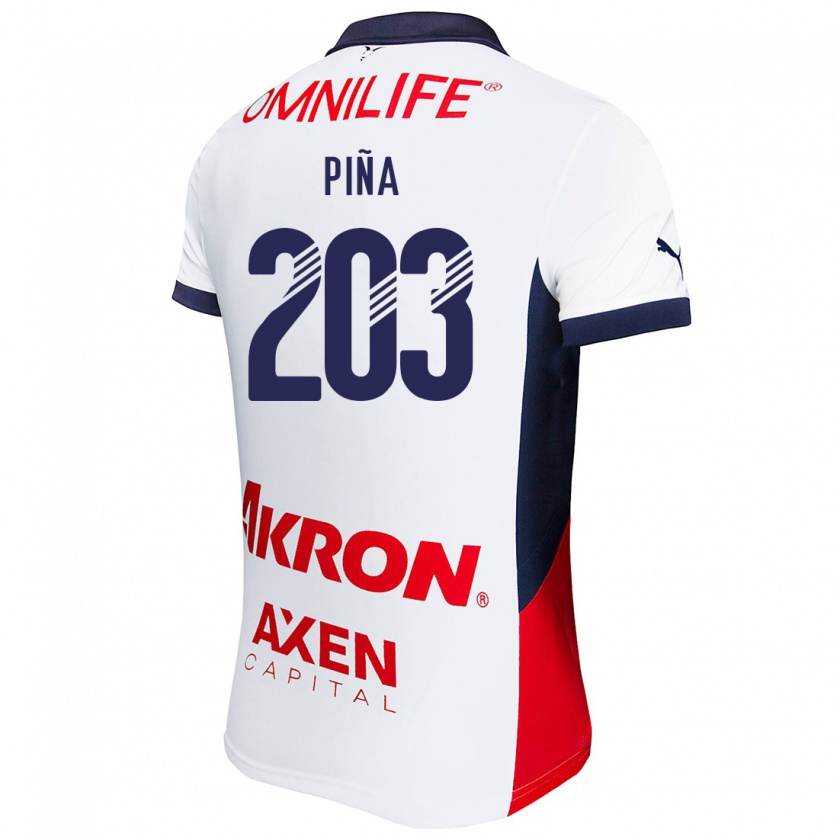 KandinyキッズFernando Piña#203白 赤 青アウェイシャツ2024/25ジャージーユニフォーム